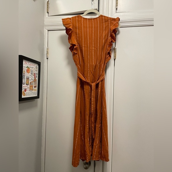 ASTR The Label Midi striped rust color dress - Picture 11 of 11